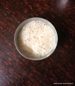 Activated yeast frothed