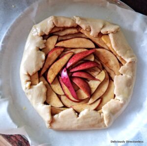 Apple galette before baking