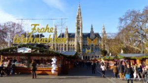 Christmas Market at Rathausplatz Vienna Austria
