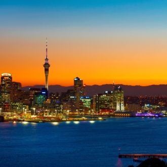 Auckland city at night