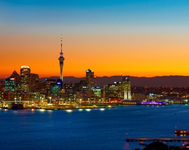 Auckland city at night