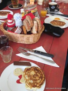 Breakfast of pancakes in Amsterdam