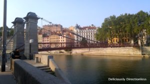 Bridge on the River Saone Lyon France