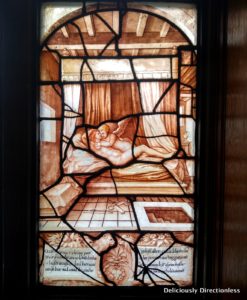 Chapel vestibule with 16th-century stained glass windows at Chateau de Chantilly 1