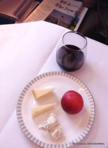 Cheese platter Singapore Airlines Business Class