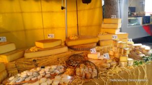Cheese shop at Marché Quai Saint-Antoine Lyon France