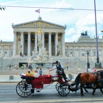 Horse carriage on Ringstrasse, Vienna