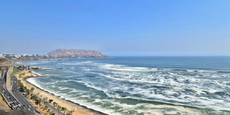 View from El Malecon, Miraflores, Lima, Peru