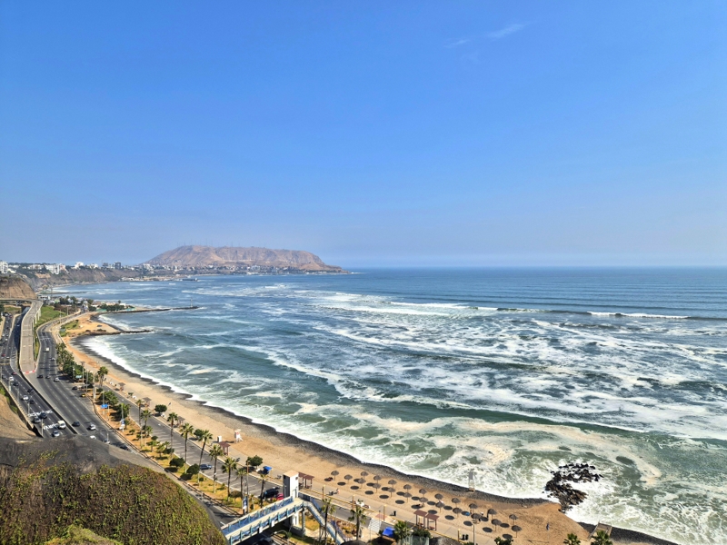 View from El Malecon, Miraflores, Lima, Peru