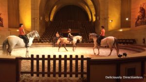 Horse demonstration at Grandes Écuries or Great Stables Chantilly