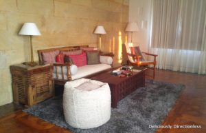 Living room of suite at Suryagarh Jaisalmer