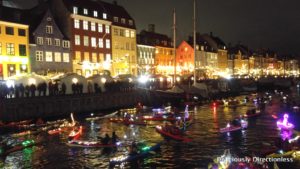 Lucia Kayak Parade in Copenhagen