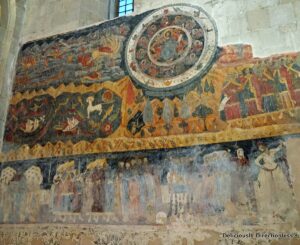 Frescoes inside Svetitskhoveli Cathedral near Tbilisi