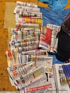 Newspaper distributor at CST