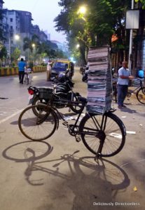 Newspaper distributor at CST