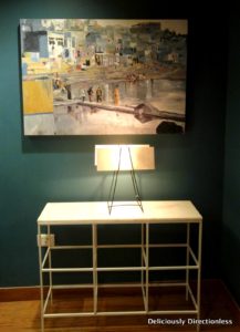 Scaffolding inspired decor in the architect's room at Narendra Bhawan