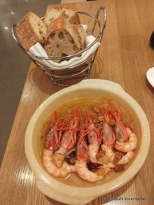 Shrimp with garlic at Mar Hidson Yards