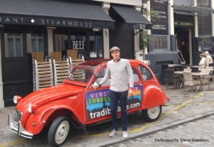 Vintage car & driver in Lille