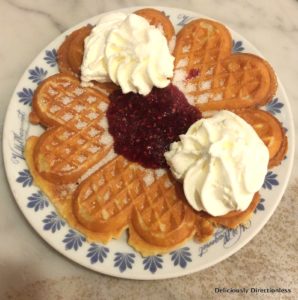 Waffle at Vaffelbageriet in Tivoli garden Copnhagen